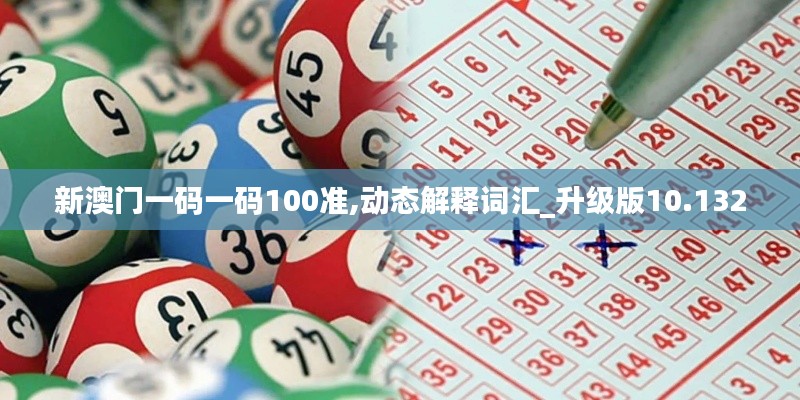 新澳门一码一码100准,动态解释词汇_升级版10.132